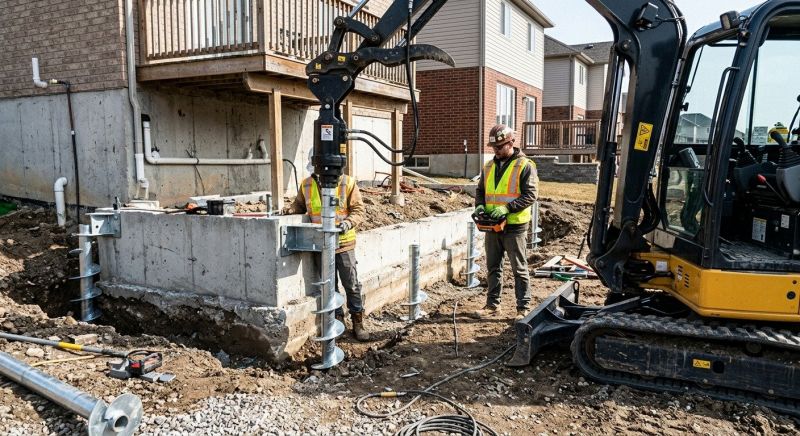Helical Piers Installation in Pomona, CA