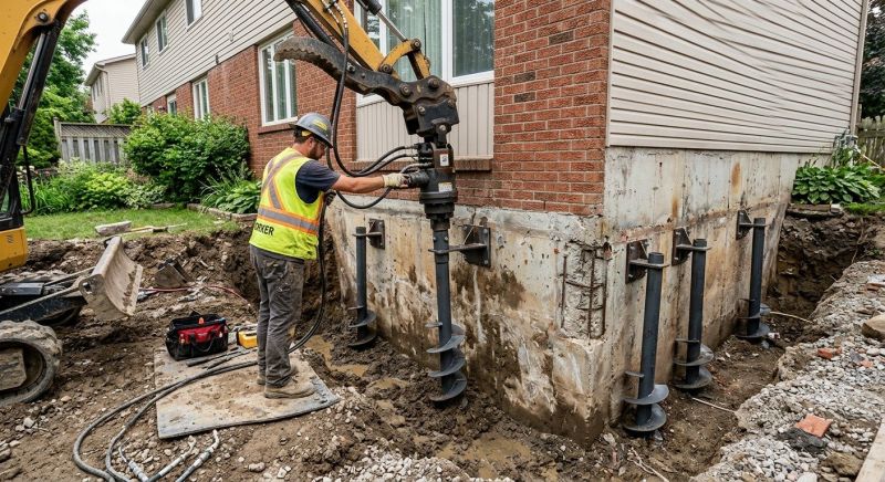 Helical Pile Installation in Pomona, CA